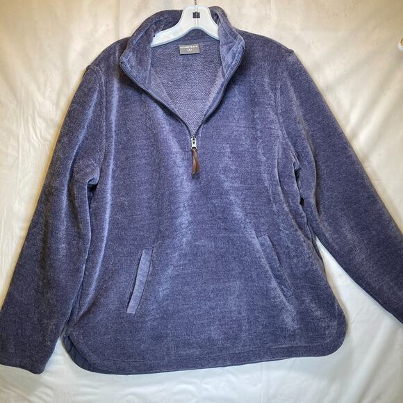 32 Degrees Heat Women's Blue Fleece 1/4 Zip Pullover Sweater Medium - Picture 5 of 11